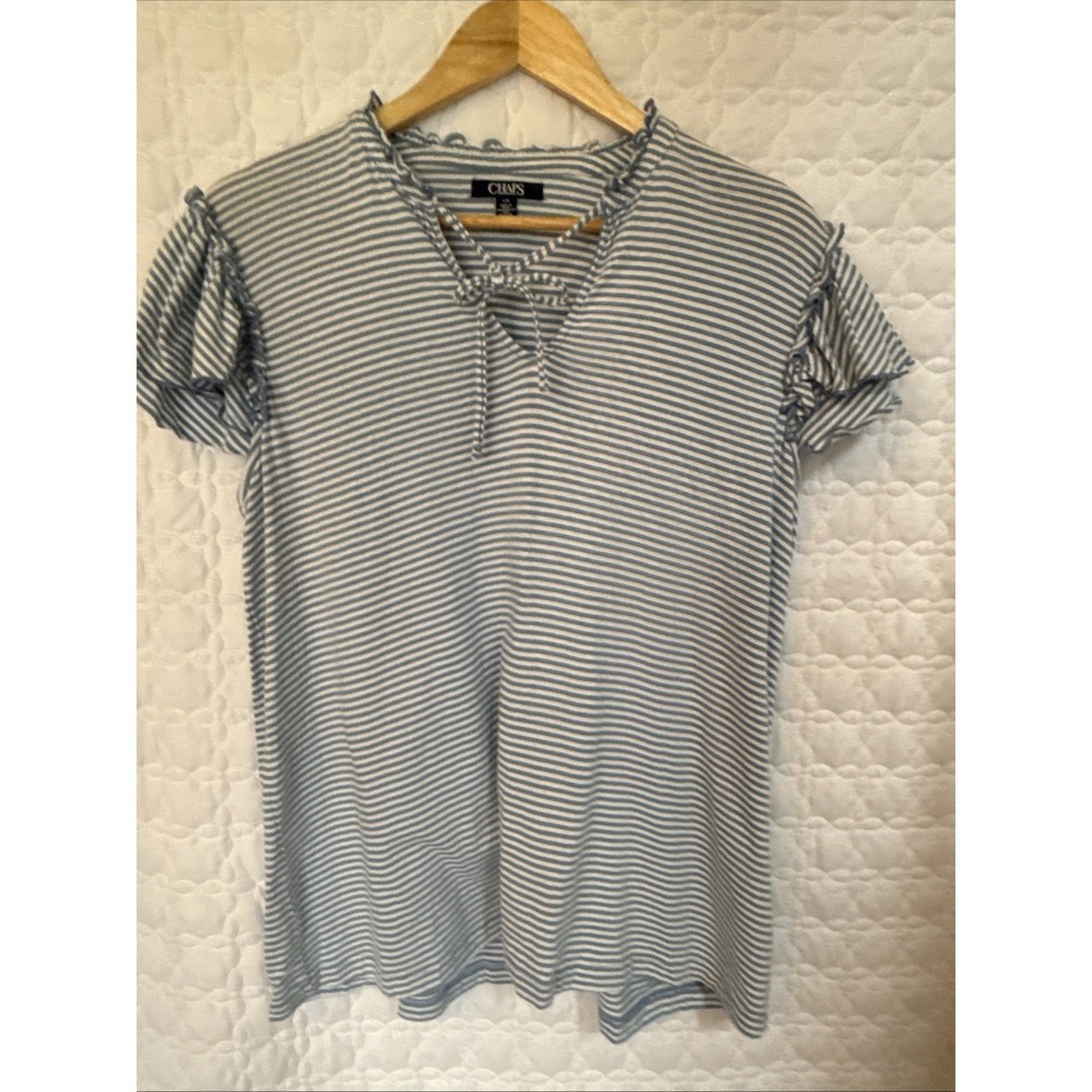 Chaps By Ralph Lauren Shirt Sz L Swiftie Nautical Blue Jean Girl Core